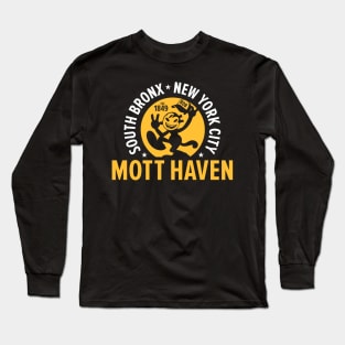 Mott Haven Bronx NYC - Comic Style Long Sleeve T-Shirt